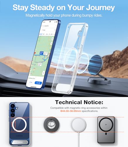 Image of TORRAS Strong Magnetic & Seamless Stand for Samsung Galaxy S24 Case Clear