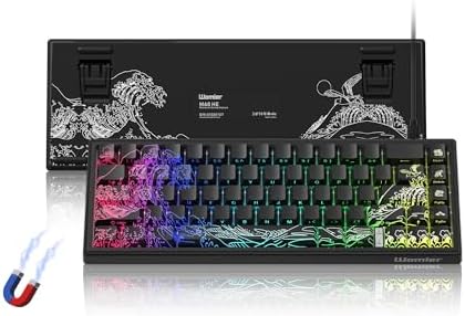Womier M68 HE V2 Rapid Trigger Keyboard 60% Percent, Hall Effect Kanagawa Gaming Keyboard, Wired RGB Custom Mechanical Keyboard with Magnetic Switch, PBT Keycaps for Mac/Win-Black 3.0