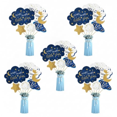 Boao 24 Pcs Twinkle Twinkle Little Star Baby Shower Table Toppers