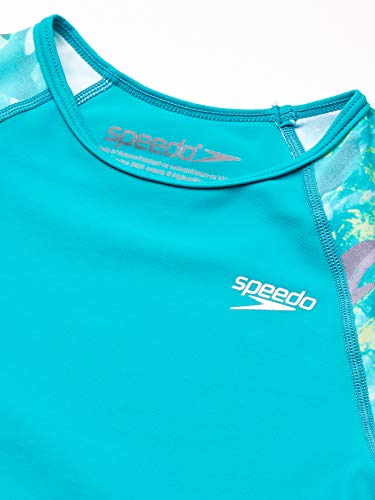 Image of Speedo Girl's Uv Swim Shirt Short Sleeve Rashguard Set