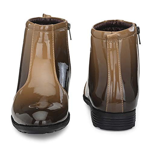 Image of Vellinto Royal Look Shoes for Men ll Casual Shoes for Men ll Patent Leather Zip /Chain Boots for Men