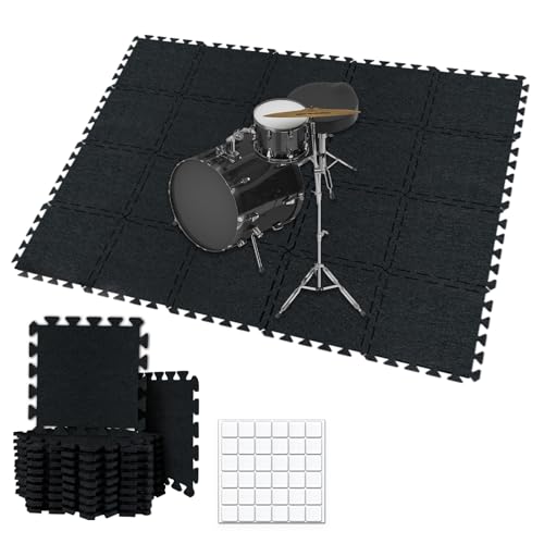 TroyStudio Interlocking Soundproof Mats, 20 Pcs, 11x11x0.4 in