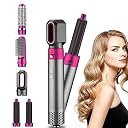 Drumstone 5-in-1 Hot Air Brush Hair Styler, 1000W Hair Dryer with Curling, Straightening, Volumizing & Styling Attachments, Negative Ion Technology, Corded Hair Styling Tool for Multiple Hair Types gallery image