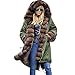 Produktbild iHENGH Damen Winter Jacke Dicker Warm Bequem Parka Mantel Lässig Mode Frauen Faux Fur Hooded Coat Fishtail Long Sleeves Overcoat