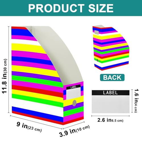 Dossier pliable pour classement de documents arc-en-ciel lot de 3 boîtes - 3