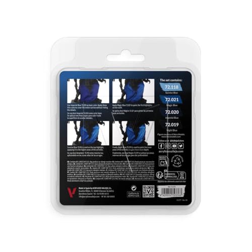 Vallejo Blue Color Set, 4pc