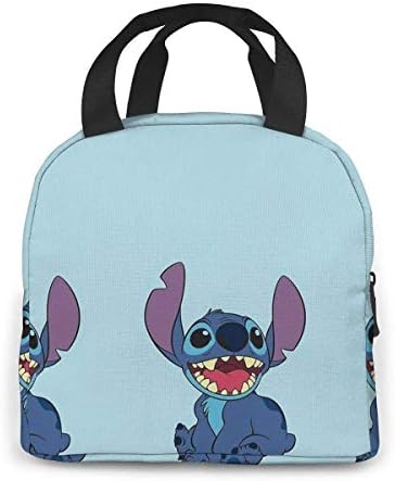 GYTHJ Lunch Bag Tote Lilo and Stitch Lunchbox Insulated Lunch Cooler Box Meal Prep Containers for Woman Man Kids