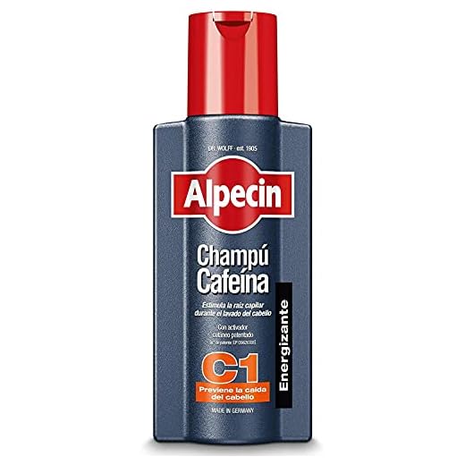 Alpecin C1 Caffeine Shampoo 1x 250 ml | Champu anticaida hombre y con cafeina | Tratamiento para la caida del cabello | Alpecin Shampoo Anti Hair Loss Treatment Men