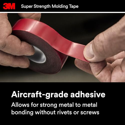 3M Super-Strength Molding Tape, 1/2 in x 15 ft, High Double-Sided Adhesive, Permanently Attaches Side Moldings, Trim and Emblems to Interior and Exterior of Vehicles (03614) - image 9