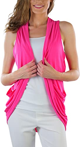 Image of ToBeInStyle Womens Open Front Casual Shrug Lightweight Layering Cardigan Sleeveless or Short Sleeve