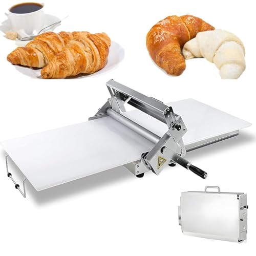 Máquina laminadora de masa manual, grosor ajustable para una masa perfecta, ideal para hornear comerciales y caseros