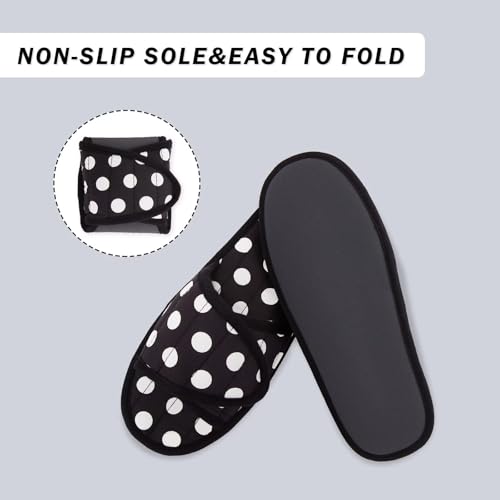 Image of EUXTERPA Women Travel Slippers, Adjustable Ladies Slipper, Lightweight Easy Carry Foldable Travel Slippers with Storage Bag