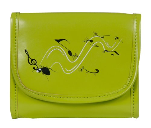 New Green Music Notes Woman's Make Up Bag By Shagwear