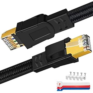 Cat 8 Ethernet Cable 15 ft High Speed Shielded Network Cabl