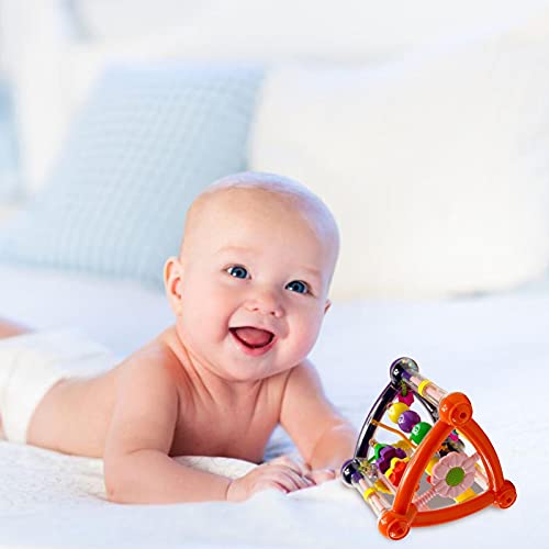 Berbeem Multi Activity Triangle Toy, Swinging Triangle Rammelaar Toy met draaiende wielen en spiegel, Baby Grip Training… - Image 7