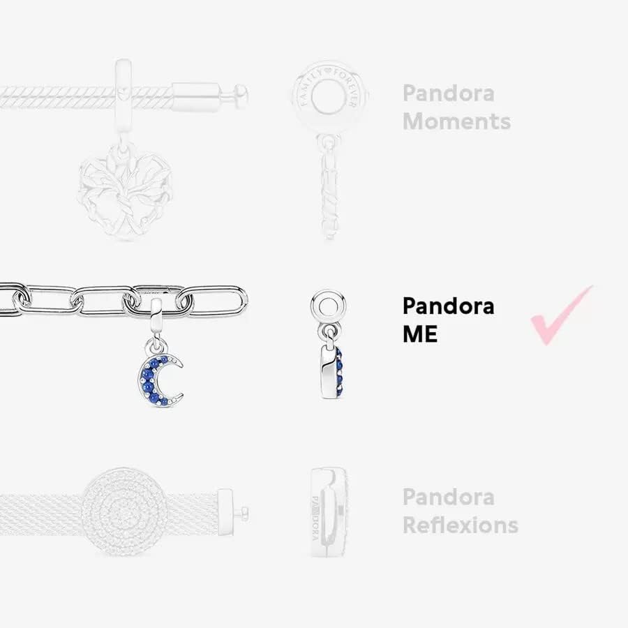 PANDORA ME Link Chain Bracelet - Bracelet for Women - Compatible with ME Charms - Features 2 Connectors - Gift for Her - Sterling Silver - With Gift Box - Image 4