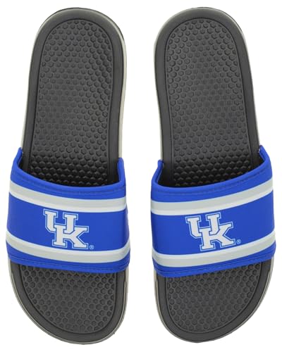 Image of FOCO NCAA Printed Team Logo and Color Stripes Comfortable Slide Sandals