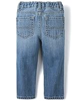 The Children's Place baby boys And Toddler Basic Straight Leg Jeans, Carbon Wash/Dk Juptier 2 Pack, 12-18 Months US — image 3