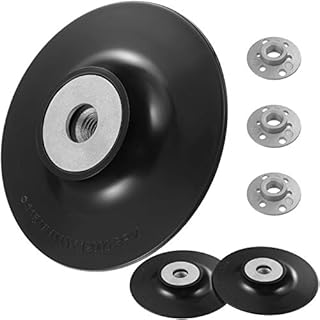 Mudder 3 Pieces 4-1/2 Inch 14 mm Sanding Disc Backing Pads Replacement Disc Backing Pads Sander Backup Pad with M14 Thread Lock Nut for Angle Grinder