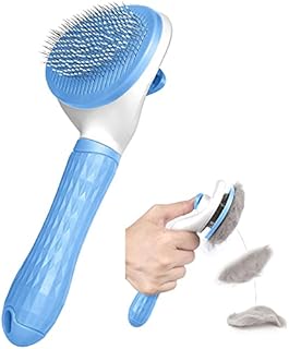Dog Brush, Self Cleaning Slicker Brushes for Dogs Cats Pet Grooming Brush Tool Gently Removes Loose Undercoat, Mats Tangled Hair Slicker Brush for Pet Massage-Self Cleaning
