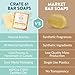 Crate 61 Organics, Handmade in Canada, Plant Based Cold Process Natural Bar Soap For Face And Body, With Premium Essential Oils, For Men And Women 3 Pack (Mango)