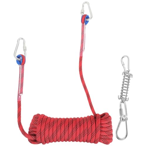 SHINEOFI Cuerda para Perros de Algodón 10 M Roja, Cable de Amarre Resistente para Exteriores, Cuerda para Camping y Entrenamiento, Cadena para Mascotas Segura y Durable, Adecuado