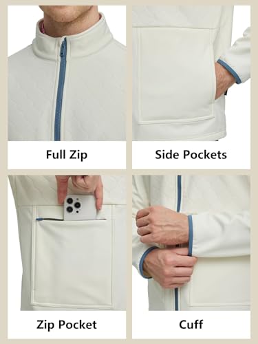 Rouen Soft Shell Jacket Mens Fleece Lined Lightweight Zip Up Water-Repellent Windbreaker Insulated Spring Fall Winter Jackets4