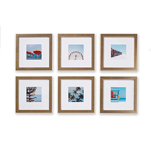 Old Town 6Pk- 8X8 Matted Square Gallery Picture Frames (Gold, 8X8) #TOP1