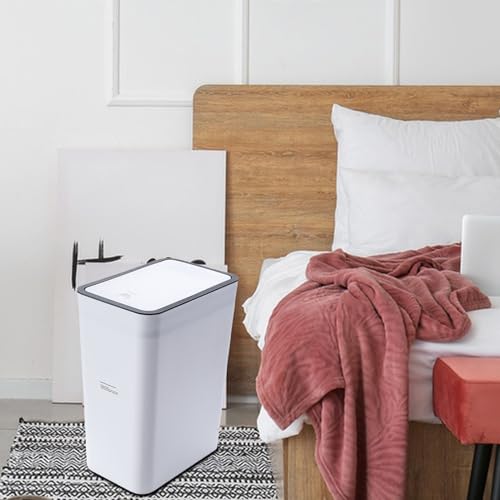 Panier à déchets fin moderne de salle de bain compact et couvert