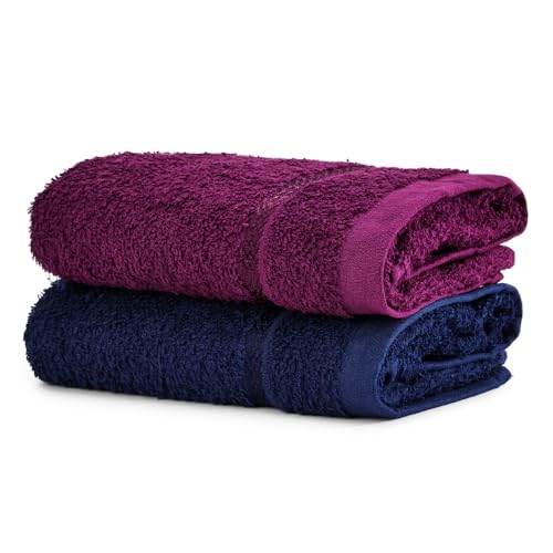 Welspun Arlo Sports Hand Towel Set of 2 | 100% Cotton Gym & Fitness Essential | Soft, Absorbent & Quick Dry Sport Towel | Sweat Control for Workout, Y