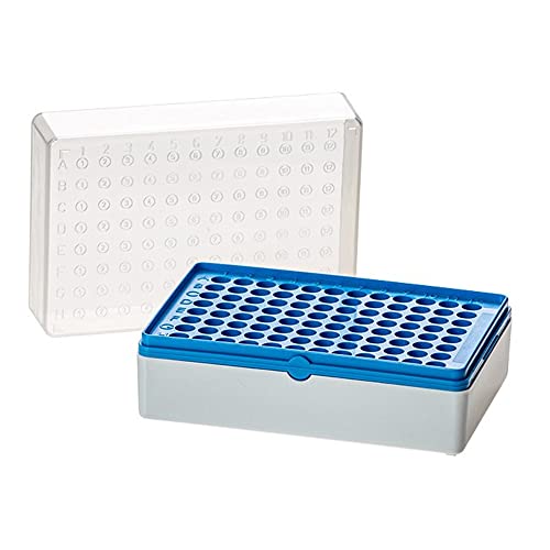 Boîte de rangement Biotube T100–50B polypropylène de type rack bleu pour échantillons