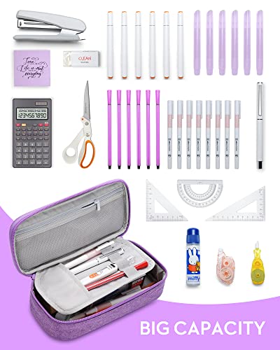 Image of YOKUMA Pencil Case,Large Capacity Pencil Pouch,Aesthetic Zipper Pencil Box, Back to School Supplies for College Student Teen Adults,Travel Essentials,Electronic Cable Organize