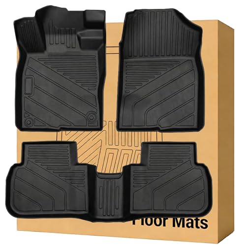 Floor Mats Compatible with Honda Civic 2022-2026 Sedan Hatchback Si (Include Sport) / Acura Integra 2023-2026All Weather Waterproof Durable Anti-Slip Custom-fit Front Rear Full Set Carpet TPE Liners