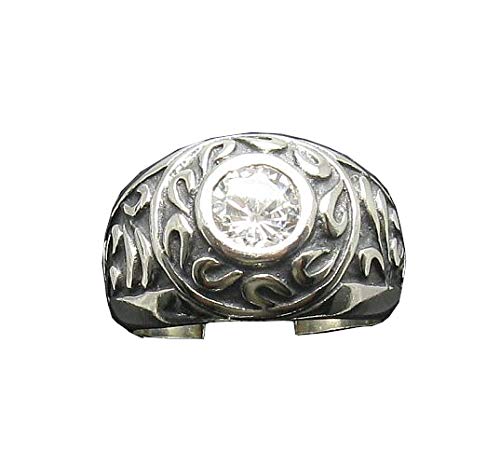 Bague homme en argent 925 à porter au quotidien avec sa pierre CZ de 7mm