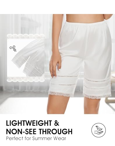 Image of MANCYFIT Pettipants for Women Under Dress, Long Culotte Slip
