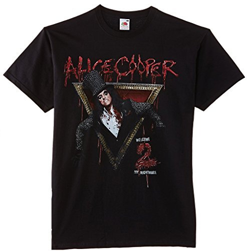 Alice Cooper Welcome to My Nightmare Rock Officiel T-Shirt Hommes Unisexe - Les Beatles, Paul McCartney, John Lennon, RIngo Starr, George Harrison Alice Cooper Welcome to My Nightmare Rock Officiel T-Shirt Hommes Unisexe