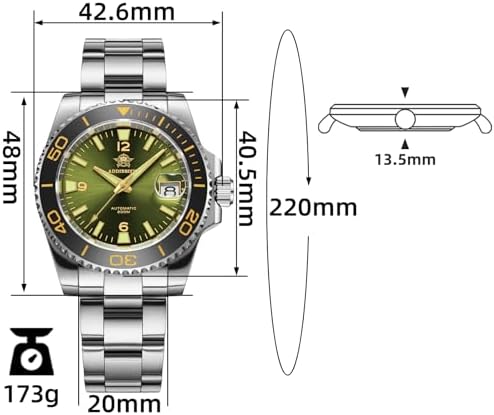 ADDIESDIVE Diving Watch Men's Automatic 200 m NH35A Automatic Men's Watch BGW9 Super Luminous Ceramic Bezel Analogue Watch Men AD2085