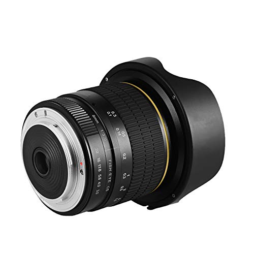 Objetivo ojo de pez F3.0 de 8 mm, APS-C, enfoque manual, ultra gran angular, para APS-C, compatible con cámara Nikon