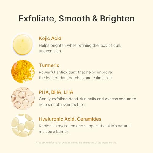 Image of medicube Peel Shot with Kojic Acid Turmeric | Reset in One Step | Gentle Exfoliating Serum with BHA, LHA, PHA for Dead Skin Cells, Blackheads, Excess Sebum | For Dull, Rough, Troubled Skin | 2.7 fl.oz
