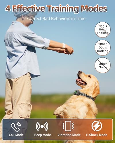 Dog Shock Collar, New 4500FT Dog Training Collar with Call, Remote E-Collar Waterproof Collars with 4 Training Modes Microphone Shock Vibration and Beep Anti Barking Collar for Large Medium Small Dog Shock Collar, New 4500FT Dog Training Collar with Call, Remote E-Collar Waterproof Collars with 4 Training Modes Microphone Shock Vibration and Beep Anti Barking Collar for Large Medium Small