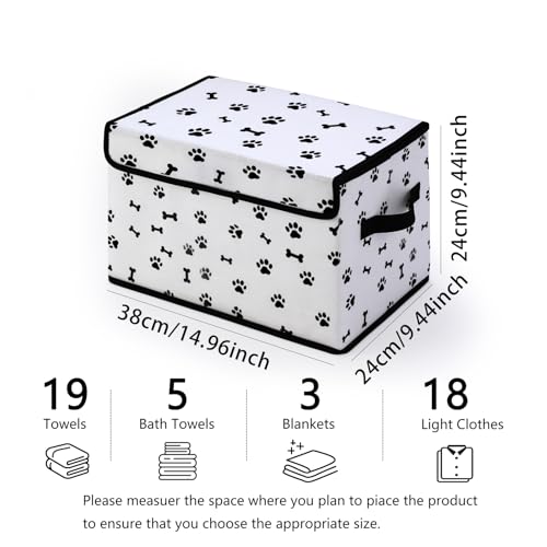 Image of Stackable Storage Bins with Lids,Closet Organizers Fabric Box for Home and Office,Blanket Clothes Organizers,Under Bed Storage Containers 3 Pack