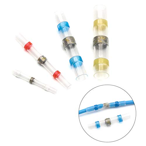 100PCS Waterproof Solder Seal Heat Shrink Butt Connectors Soldering