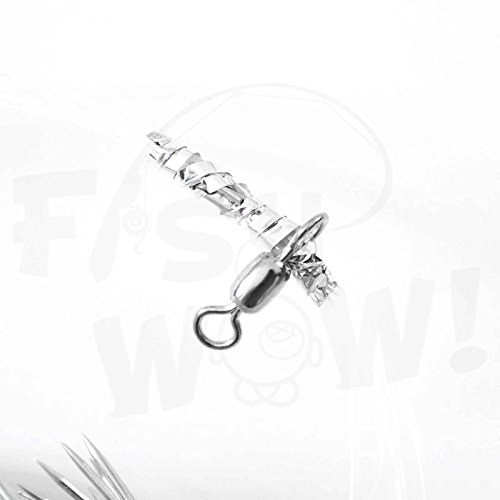 5 Packs Fish WOW!® Rigs de captura de calamar con 5 anzuelos - Ganchos Terminales de Pesca que Brillan en la Oscuridad miniatura 4