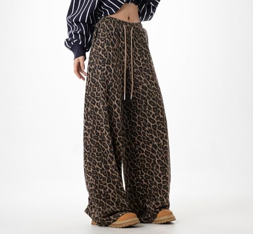Y2k Pants Aesthetic Pants Cargo Pants Leopard Print Pants Baggy Pants Pants for Women Streetwear Pants4