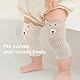BUOKSLLY 3 Paar Anti Rutsch Socken & 3 Paar Knieschoner Baby, Unisex, Alter 0-24 Monate, Pink, blue, khaki, Cartoon Muster, Baumwolle, Rutschfest, Schtzend, Komfortabel, Ideal als Geschenk
