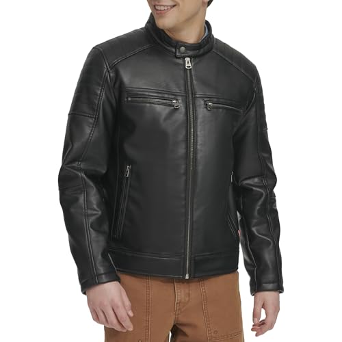 Image of Levi's Men's Full Zip Faux Leather Racer Jacket