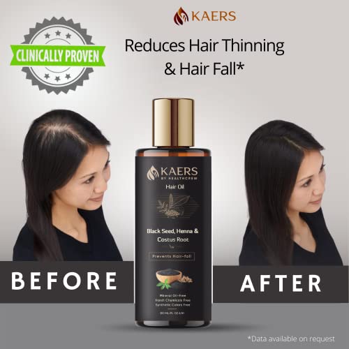 Image of Kaers Kalonji Hair Care Combo | Black Seed & Henna Shampoo | Black Seed, Henna & Costus Root Hair Oil | Nourishment of Hair | Paraben Free, SLES Free, Dioxane Free, Mineral Oil Free | 400ml + 200ml Value Pack