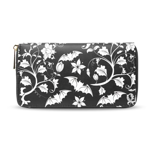 Womens Wallet PU Leather Long Purse Credit Card Clutch with Zipper Coin Purse