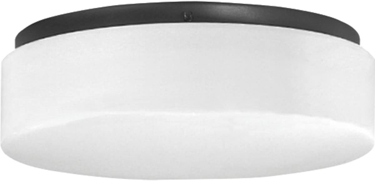 Progress Lighting One-Light 11" LED Drum Flush Mount, Black