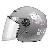 Motorradhelm Für Kinder, Roller-, Cruiser- Und Go-Kart-Helm Mit Visier, Für Mädchen Und Jungen...
